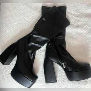 Black Platform Ankle Boots